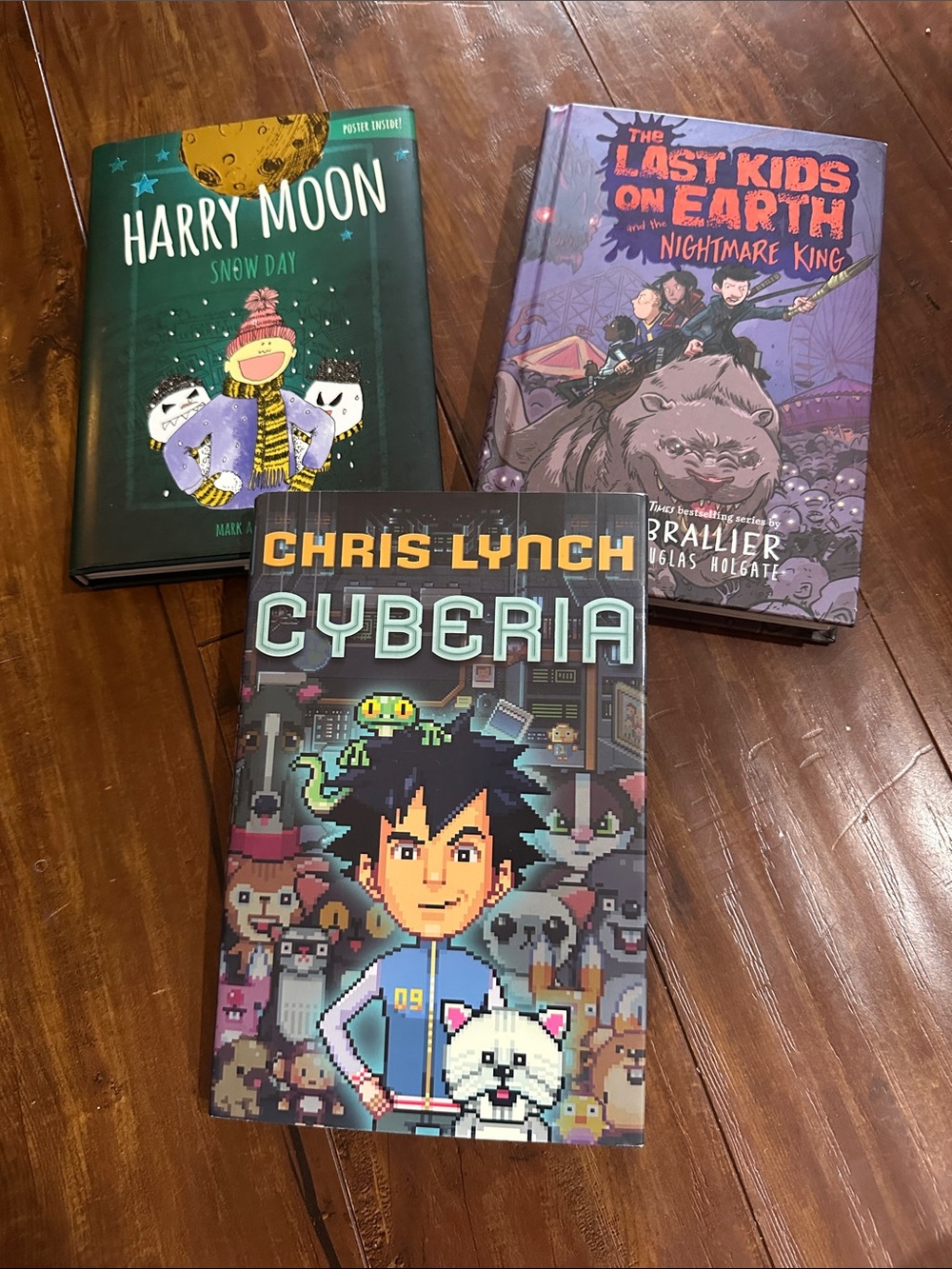 3 New Hardcover Kids Books Last Kids on Earth Cyberia Harry Moon Adventure